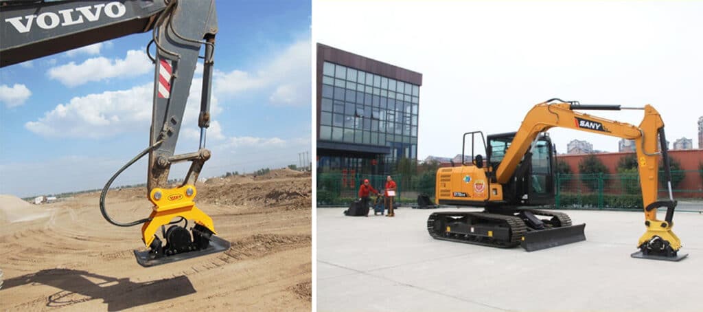 image of a Hydraulic Plate Compactor as an excavator attachment