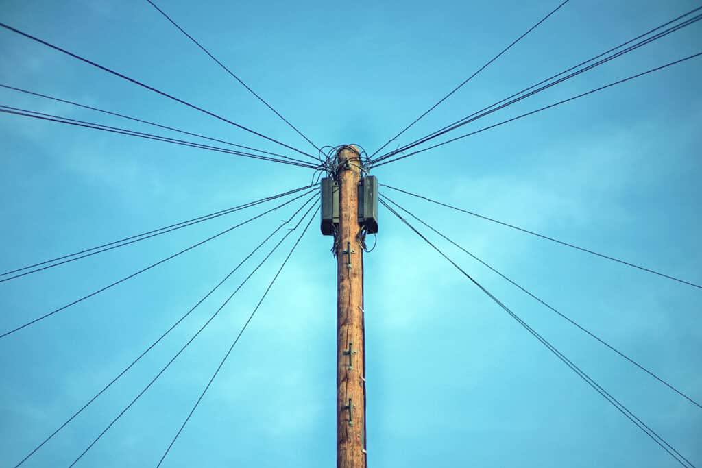 image of a electric post