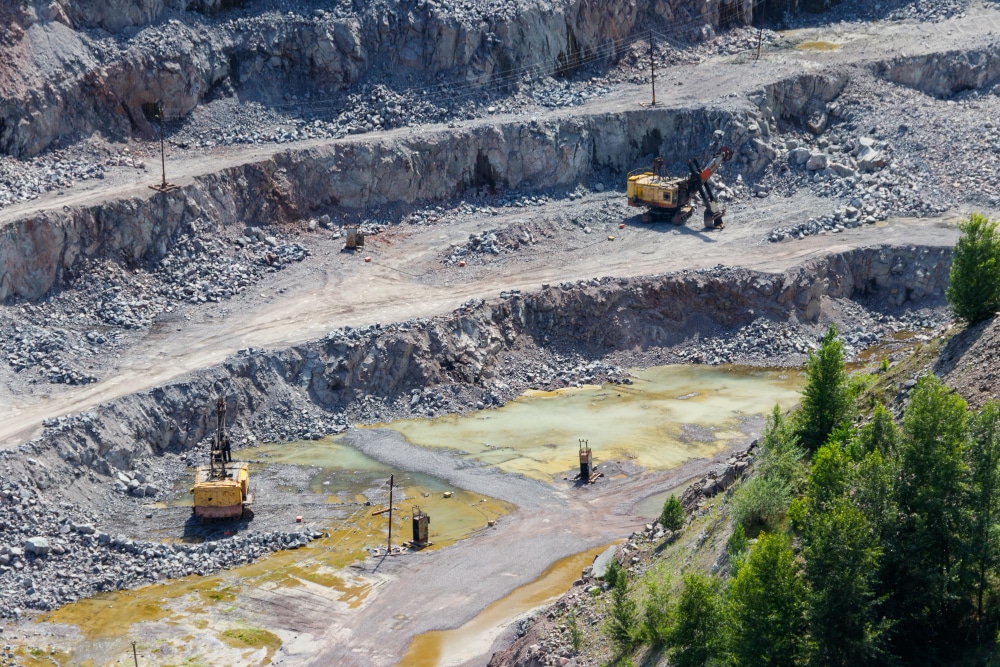 image of digger breakers in the mining field