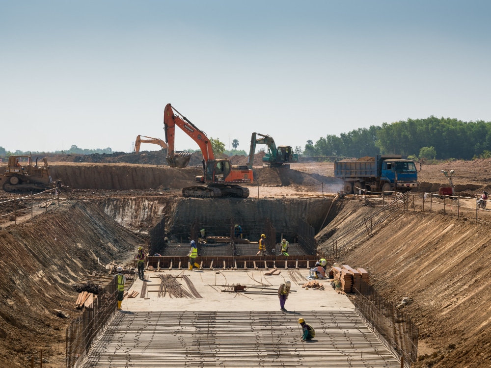 image of digger breakers in the construction field